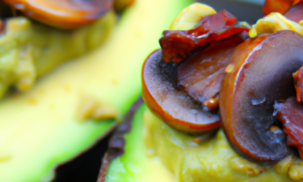 Avocado And Bacon Stuffed Mushrooms