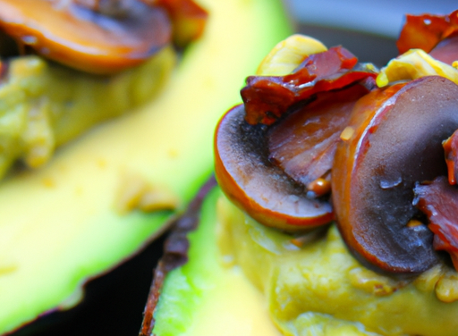 Avocado And Bacon Stuffed Mushrooms