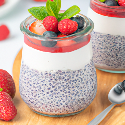 Chia Seed Pudding With Coconut Milk And Berries