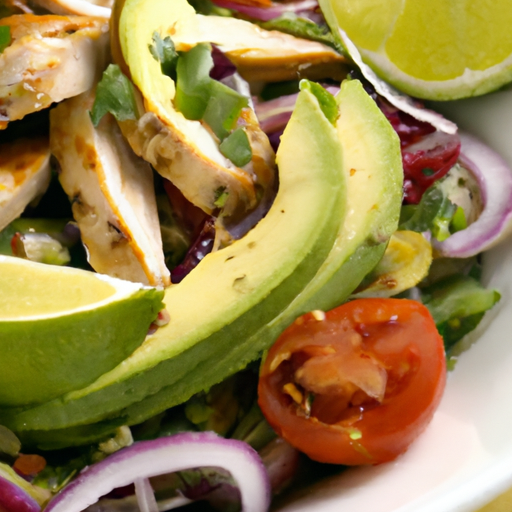 Chicken And Avocado Salad With Lime Dressing