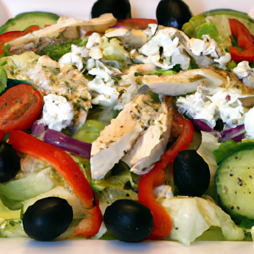 Greek Salad With Grilled Chicken