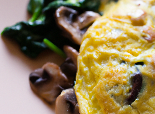 Keto Omelette With Mushrooms And Spinach