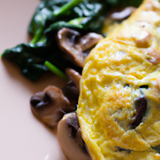 Keto Omelette With Mushrooms And Spinach