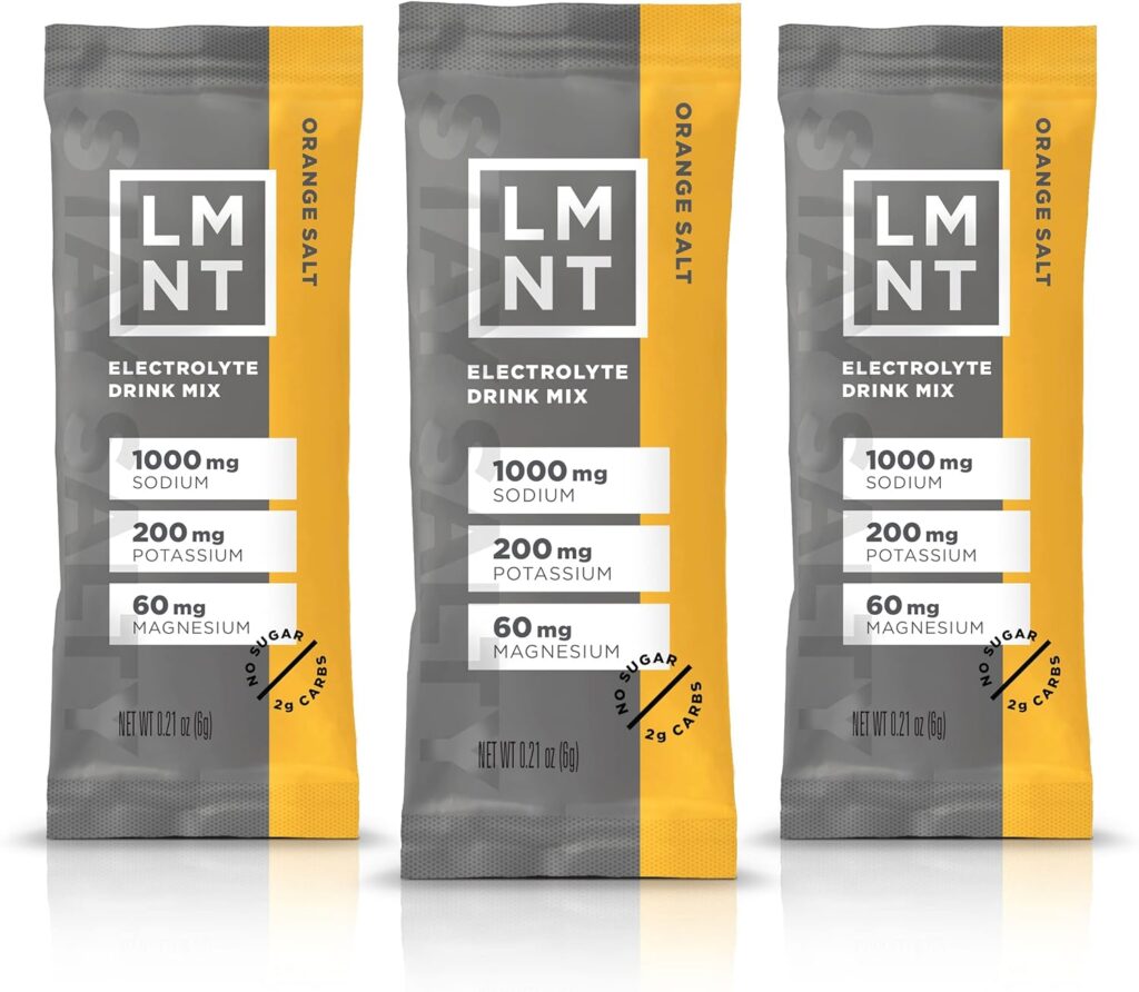 LMNT Keto Electrolyte Powder Packets| Paleo Hydration Powder| No Sugar, No Artificial Ingredients | Orange Salt | 30 Stick Packs