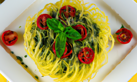 Spaghetti Squash With Pesto And Cherry Tomatoes