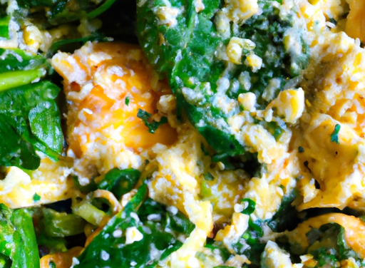 Spinach And Feta Scrambled Eggs