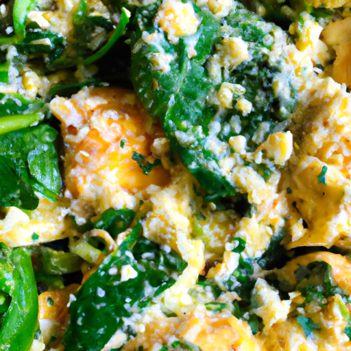 Spinach And Feta Scrambled Eggs