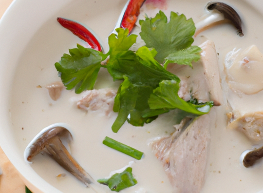Thai Coconut Soup (Tom Kha Gai)
