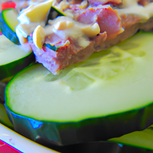 Cucumber Slices With Tuna Salad