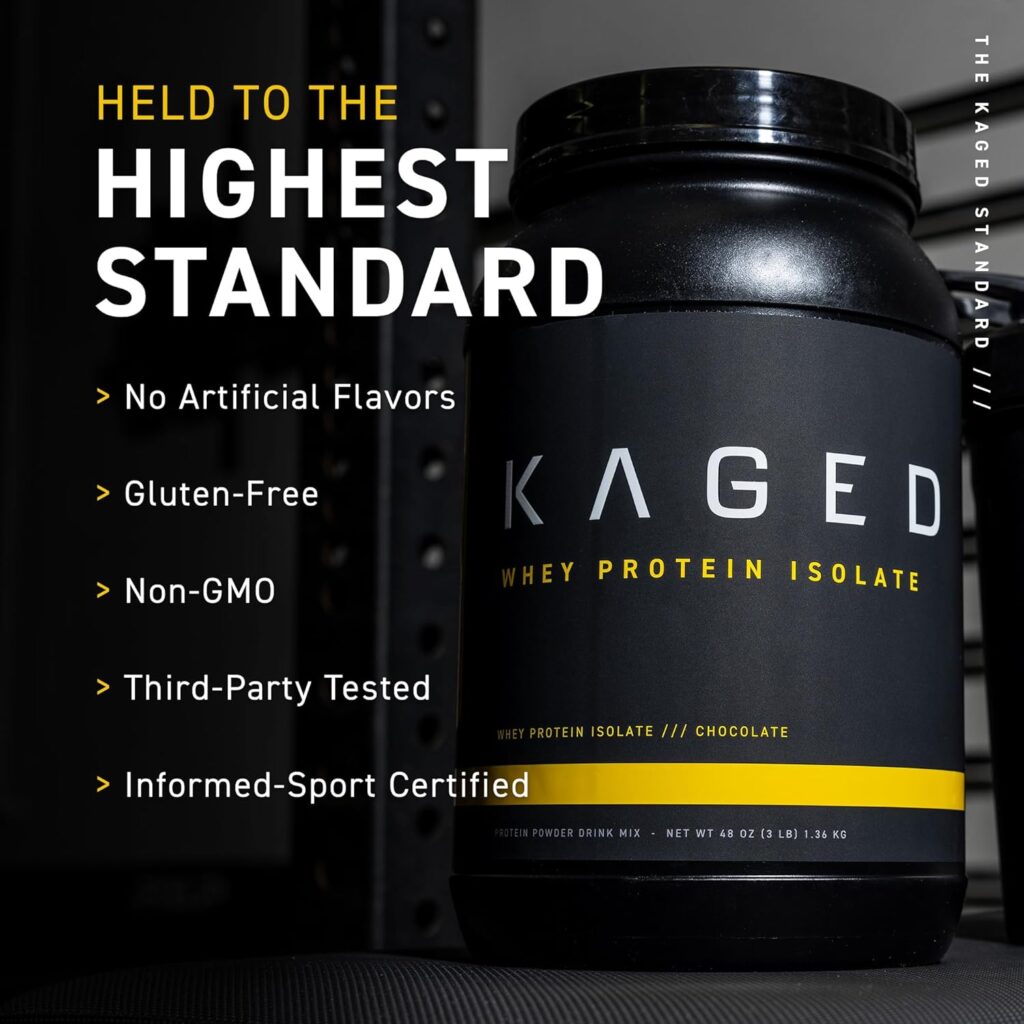 Kaged Whey Protein Powder: 100% Whey Protein Isolate for Post-Workout Recovery | Chocolate | 3lbs